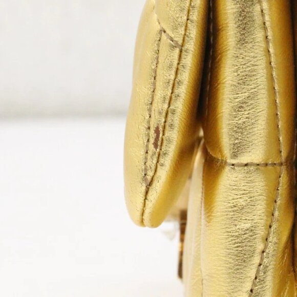 Versace Golden Kleio Metallic Quilted Mini Bag - Picture 6 of 15